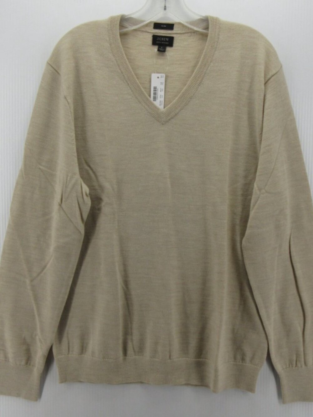 J Crew Sweater Large Merino Wool Pullover Slim Fit Minimalist NEW
